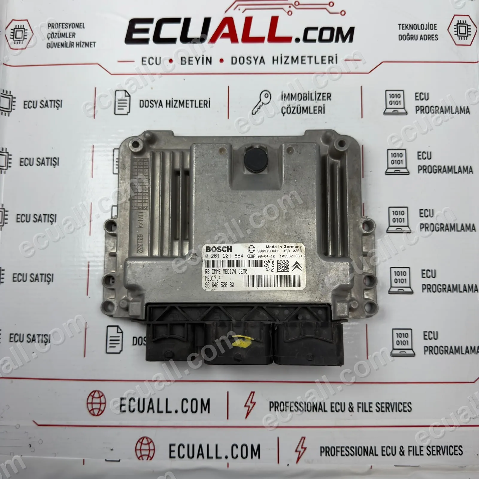 Peugeot 207 1.6 HDi Motor Beyni Bosch 0261201864 9664852880 Peugeot 207 1.6 HDi Motor Beyni Bosch 0261201864 9664852880