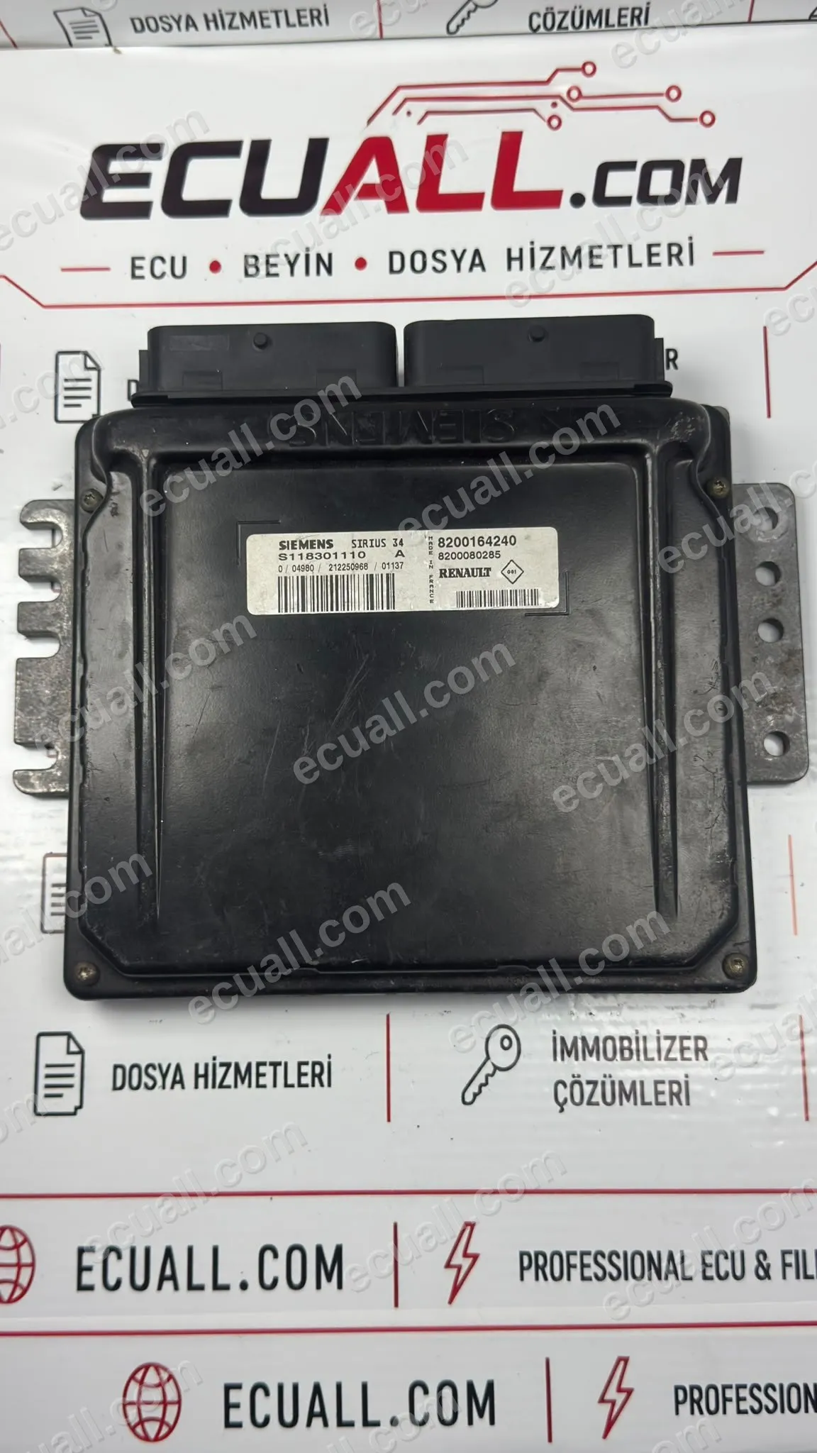 Renault Kangoo / Clio 1.6 Motor Beyni Siemens SIRIUS34 8200164240 Renault Kangoo / Clio 1.6 Motor Beyni Siemens SIRIUS34 8200164240